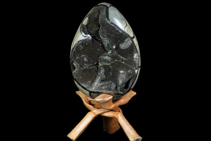 Bargain, Septarian Dragon Egg Geode - Crystal Filled #71844